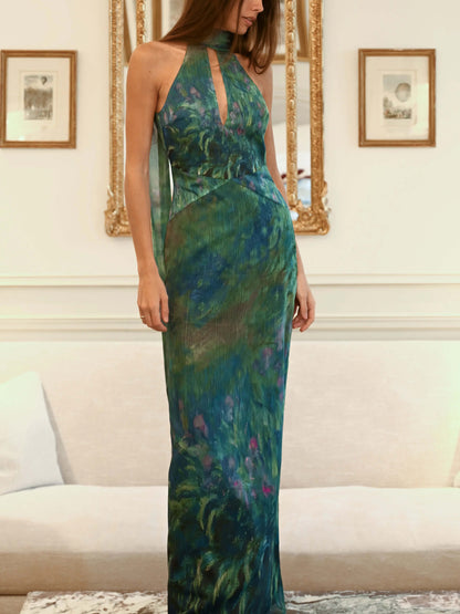 Monet maxi Dress - Irises