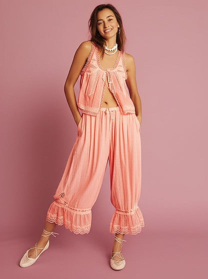 ALOUETTE LACE TWO-PIECE SET