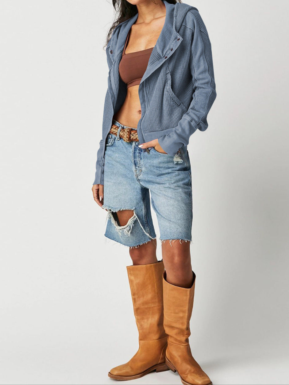 UPTOWN WAFFLE HOODIE