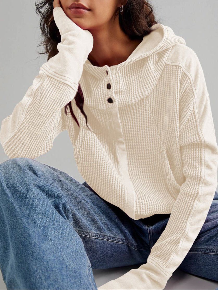 UPTOWN WAFFLE HOODIE