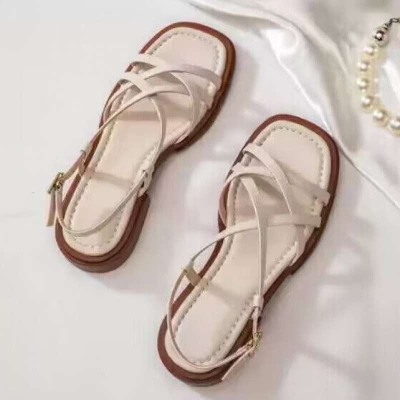 VITTORIA LEATHER STRAP SANDALS