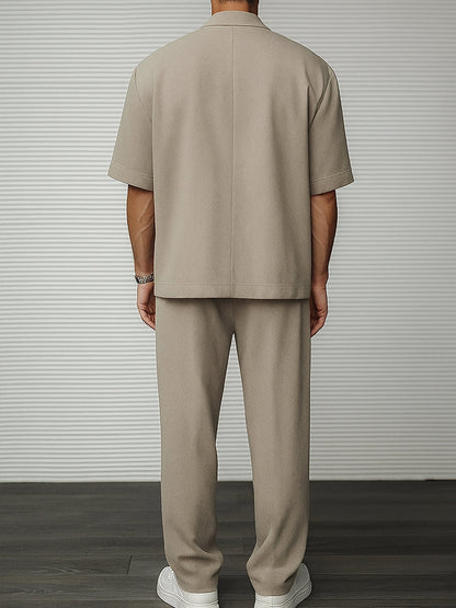 Modern Casual Blazer Pants Set