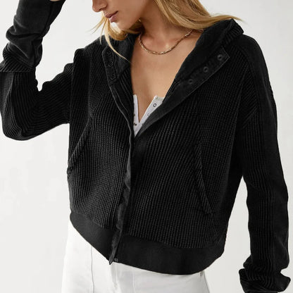 UPTOWN WAFFLE HOODIE