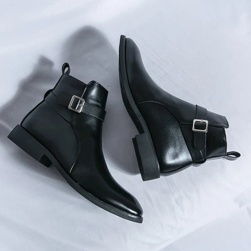 SERGIO GENUINE LEATHER CHELSEA BOOTS