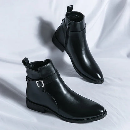 SERGIO GENUINE LEATHER CHELSEA BOOTS
