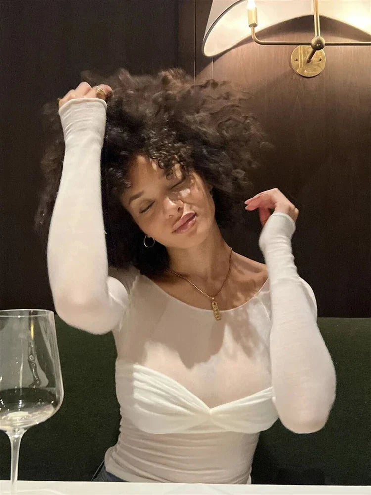 KENDALL SHEER MESH TOP