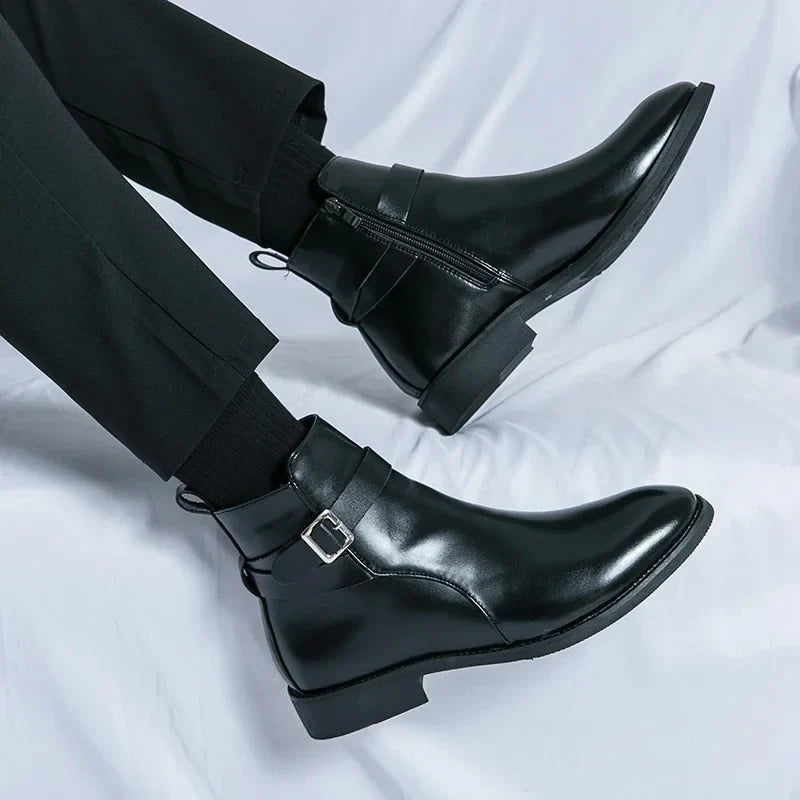 SERGIO GENUINE LEATHER CHELSEA BOOTS