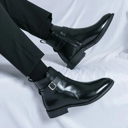 SERGIO GENUINE LEATHER CHELSEA BOOTS